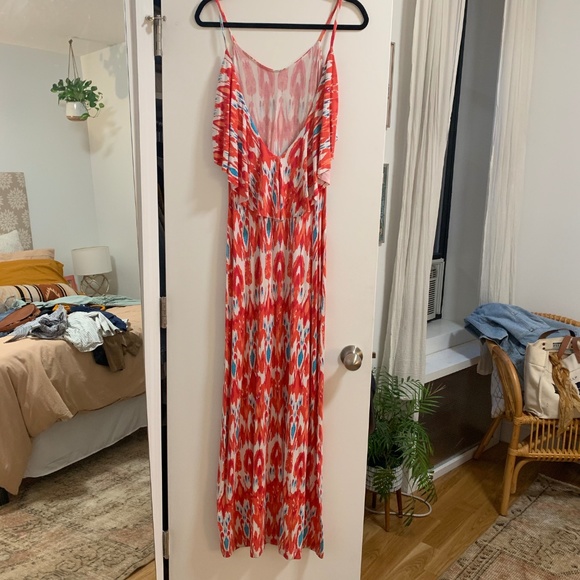 Design Lab Open Back Multi-Color Maxi Dress - Picture 5 of 7